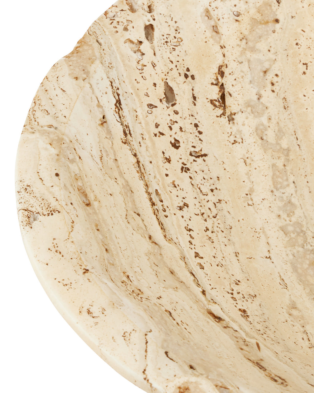 BOWL PEDESTAL TRAVERTINE LARGE