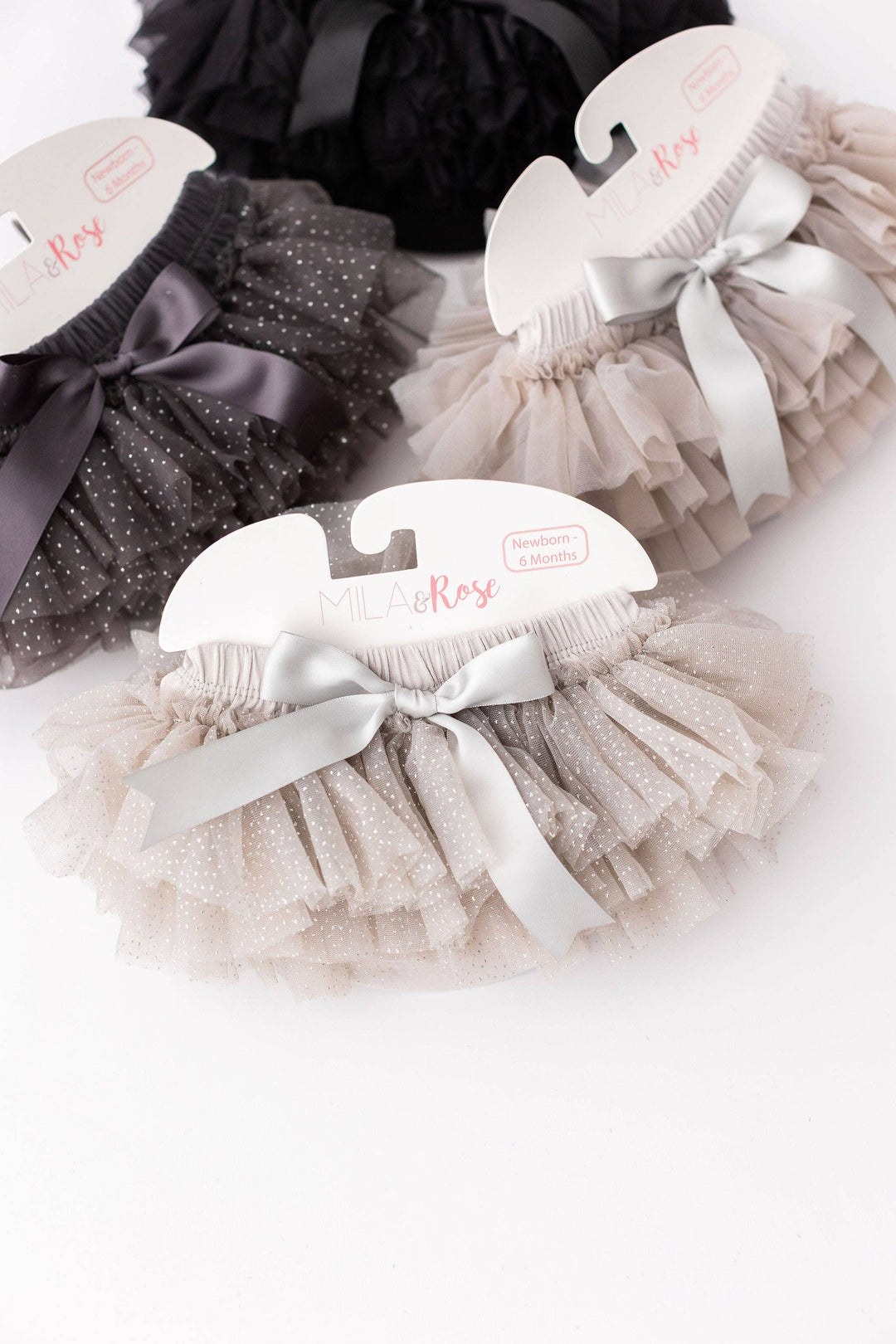 TUTU BLOOMER SILVER GLITTER RUFFLE