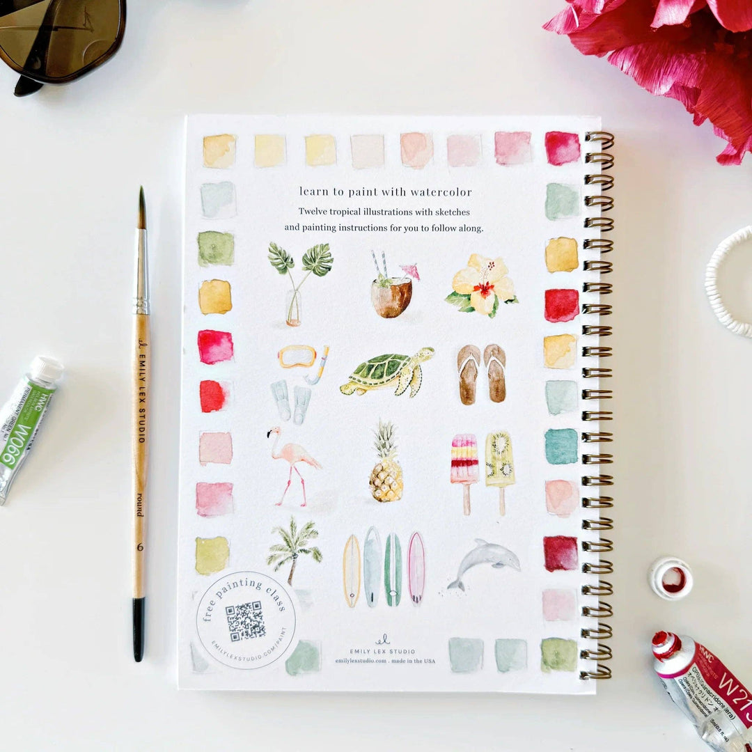 WORKBOOK WATERCOLOR TROPICAL