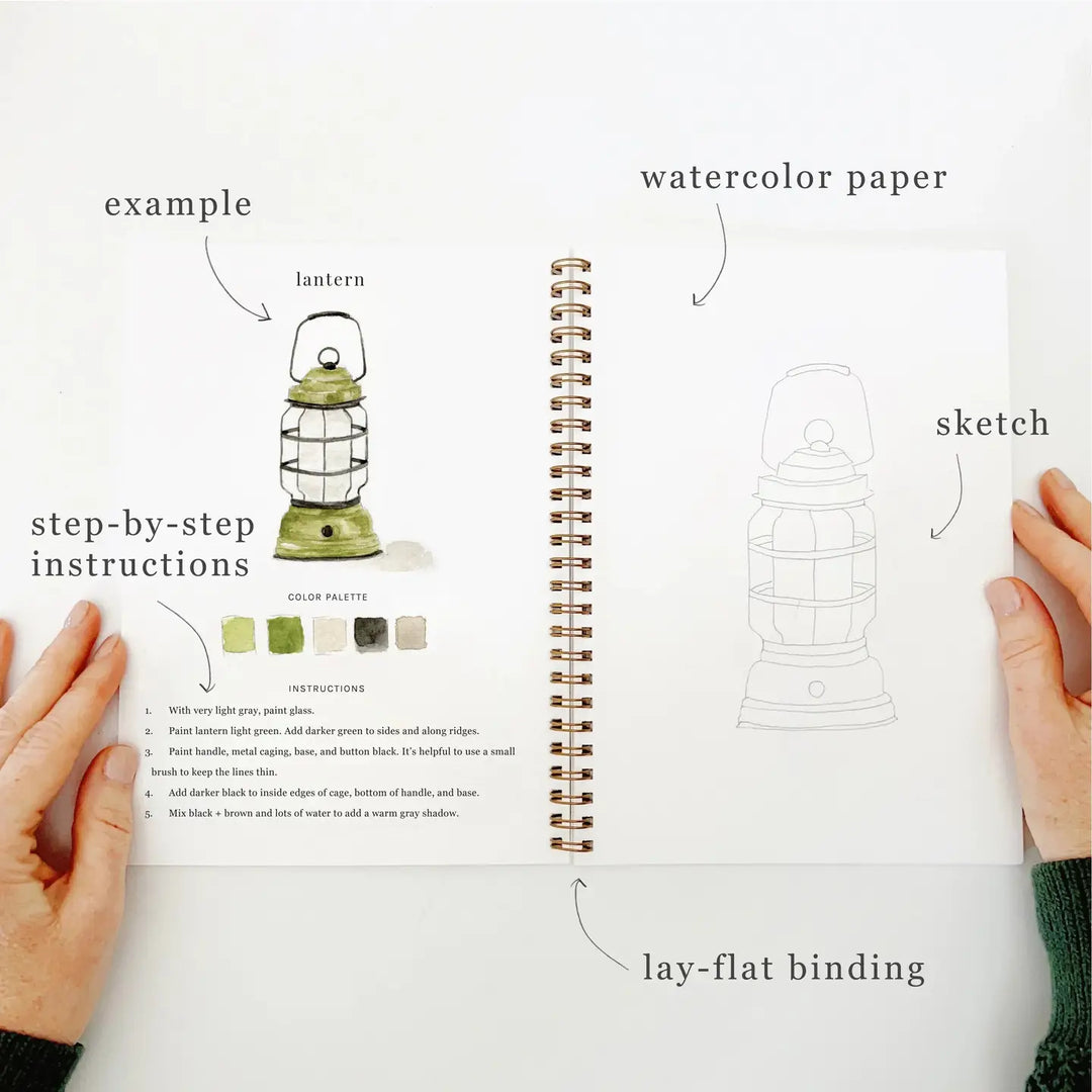 WORKBOOK WATERCOLOR CAMPING