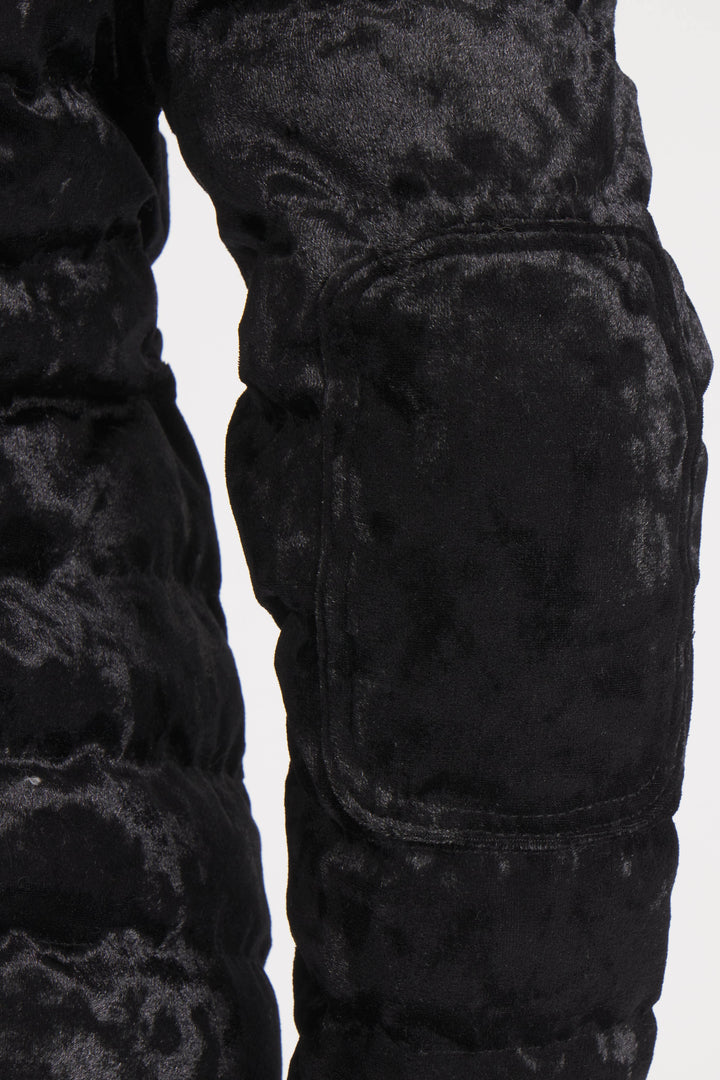 DOWN SHIRT VELOUR MIDNIGHT BLACK THE HARROW