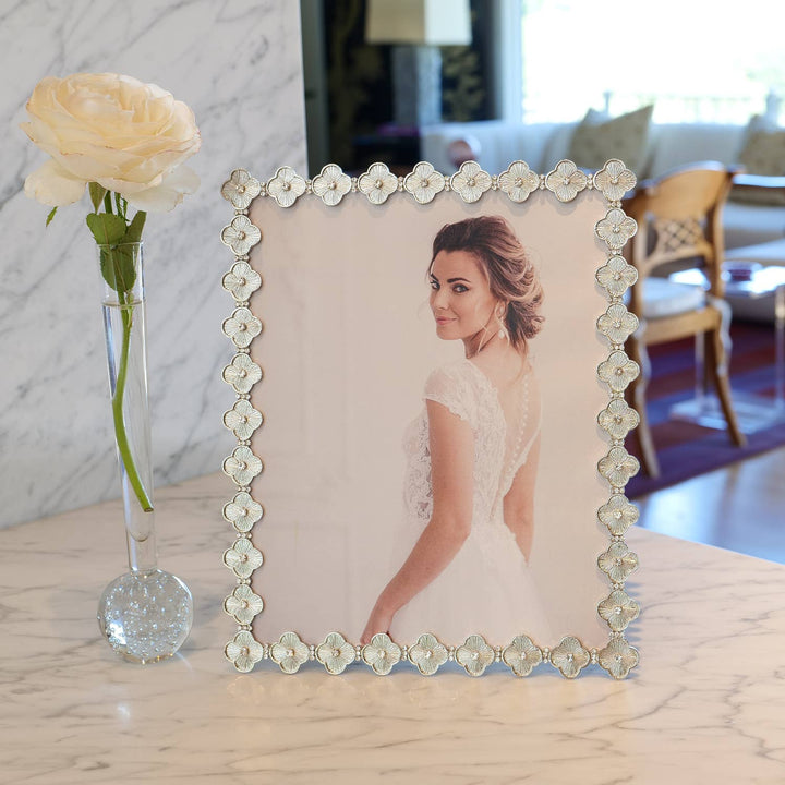 PHOTO FRAME CLOVER SILVER