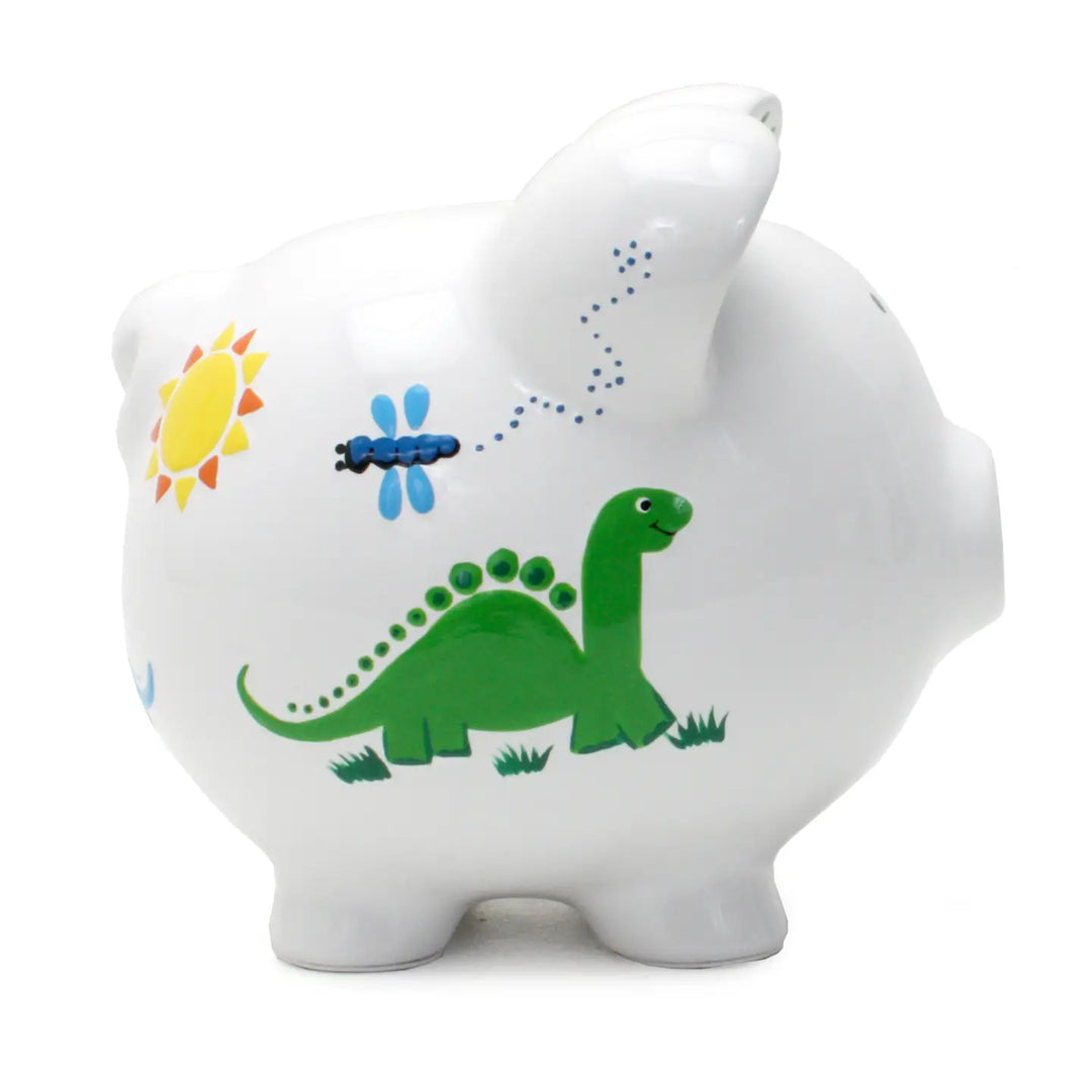 BANK PIGGY DINOSAURS & DRAGONFLIES LARGE