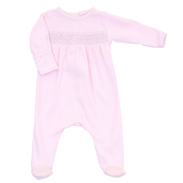 FOOTIE SMOCKED PINK