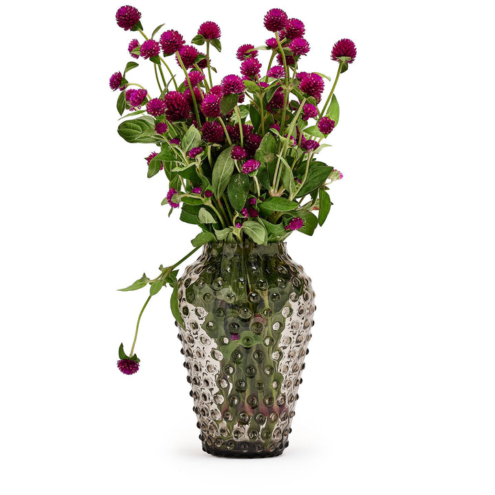 VASE HOBNAIL SMOKY AMARO