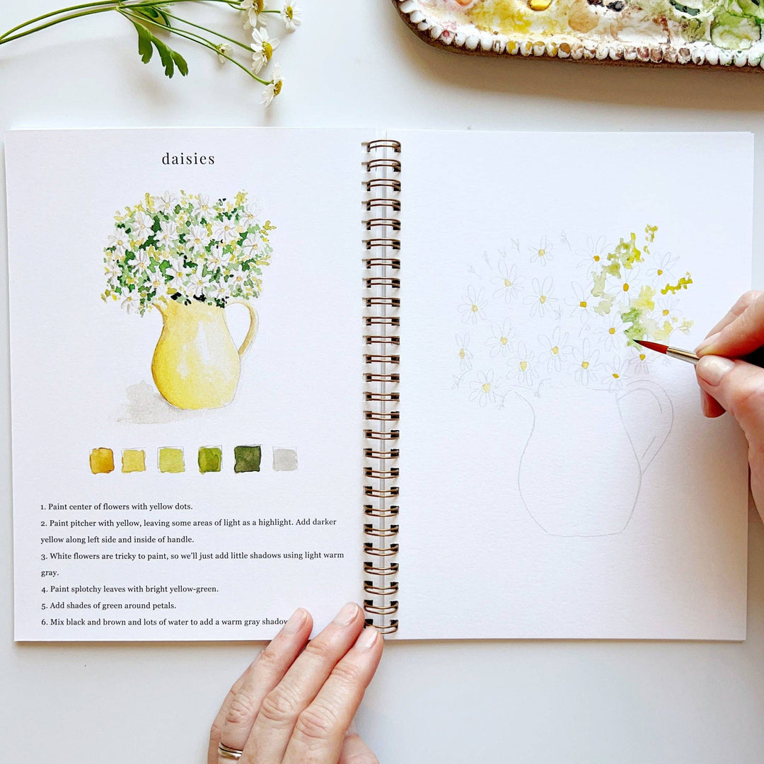 WORKBOOK WATERCOLOR FLOWERS