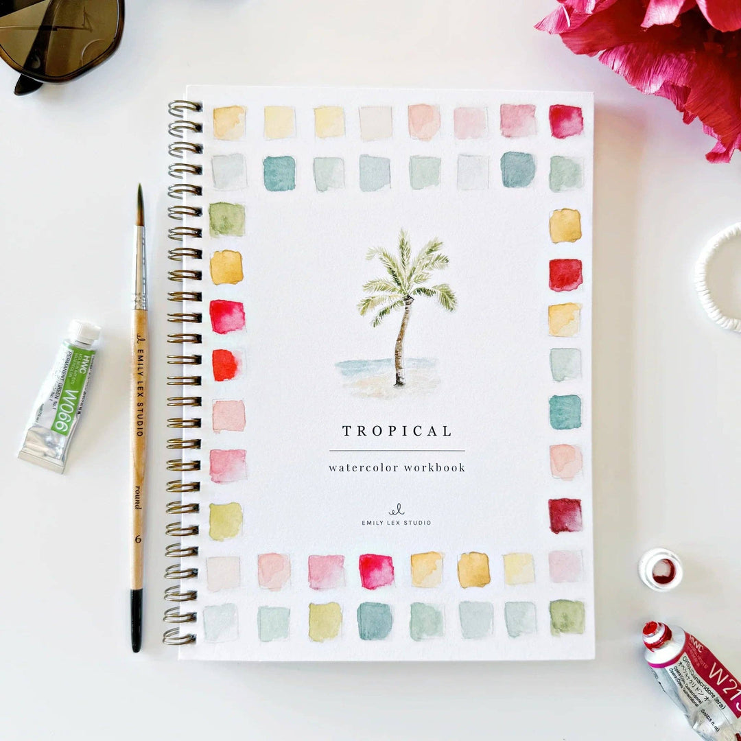 WORKBOOK WATERCOLOR TROPICAL