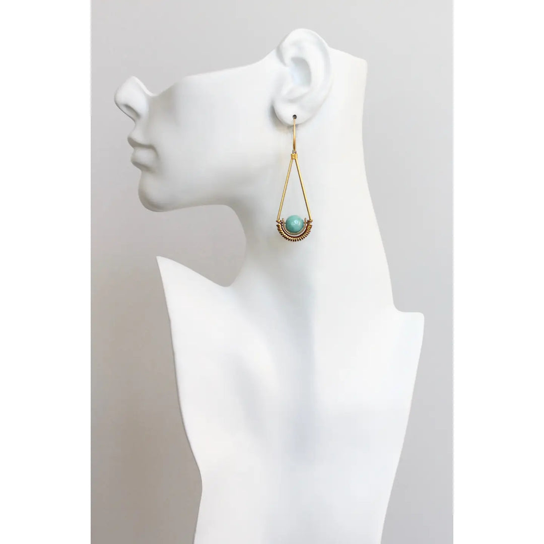 EARRINGS AMAZONITE