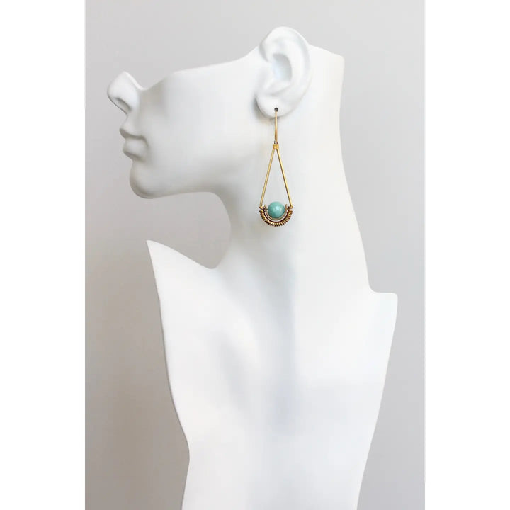 EARRINGS AMAZONITE