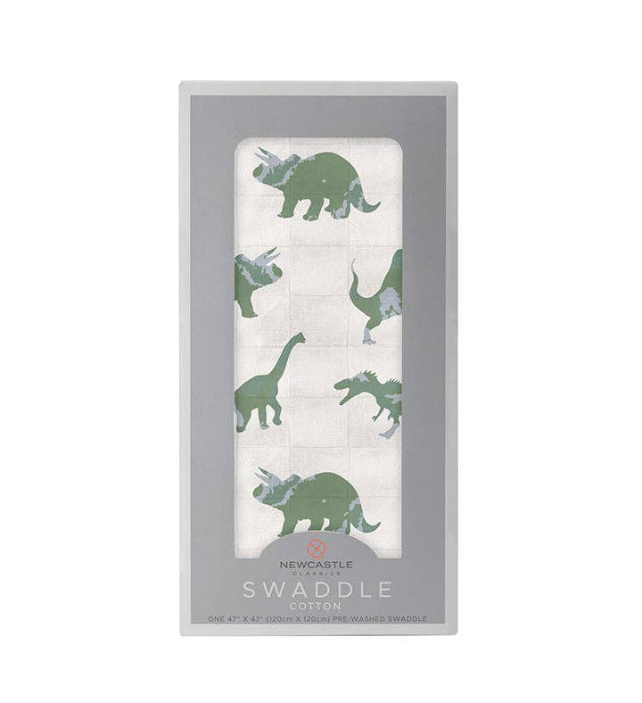 SWADDLE GRANITE GREEN DINOSAURS