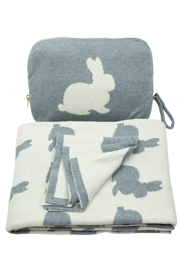 GIFT SET BLANKET BUNNY GREY/NATURAL #78719
