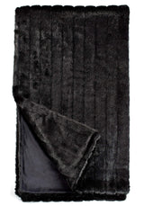 THROW BLACK MINK FAUX FUR 60"X72"