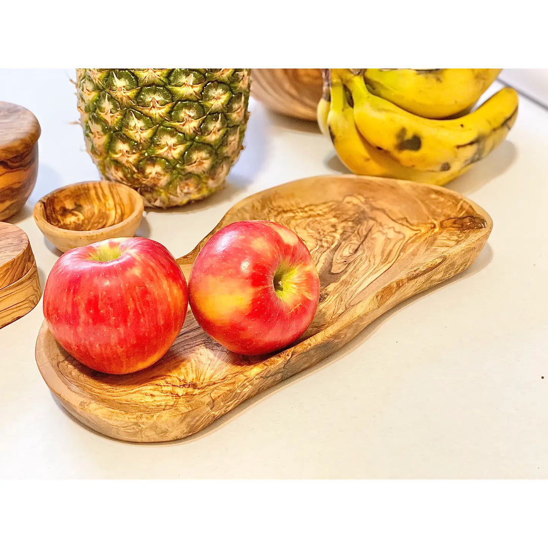SERVING PLATE OLIVE WOOD