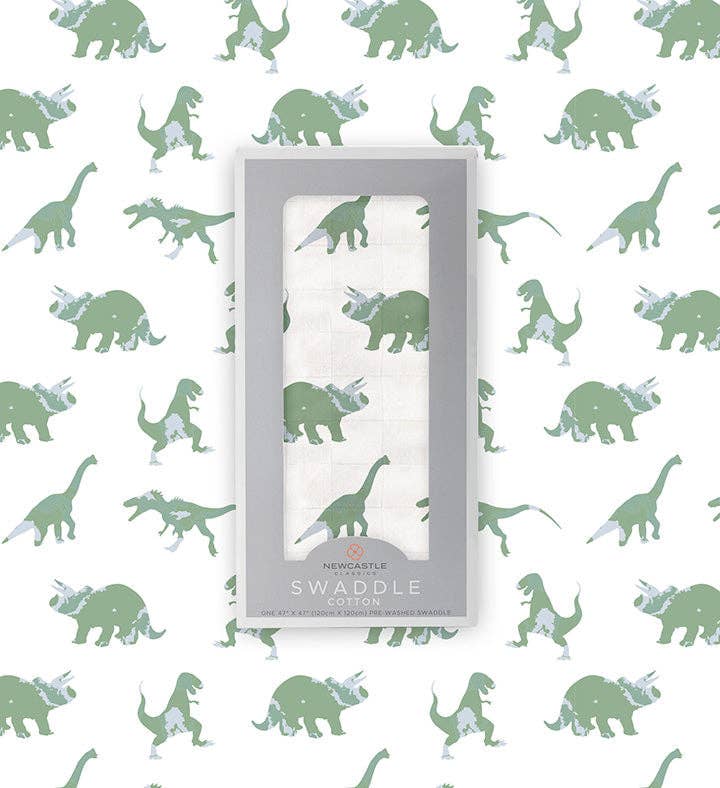SWADDLE GRANITE GREEN DINOSAURS