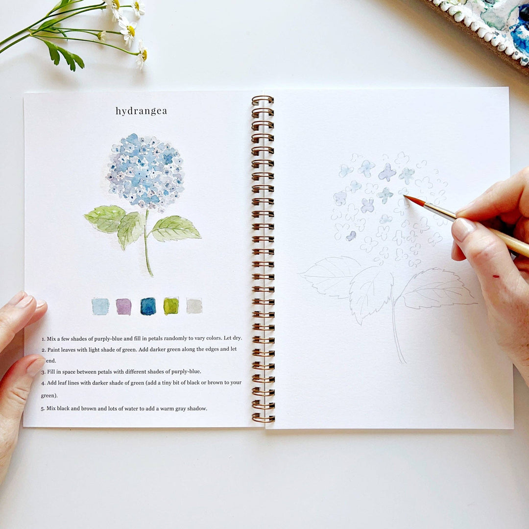 WORKBOOK WATERCOLOR FLOWERS