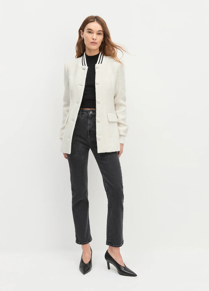BLAZER VARSITY BOUCLE IVORY