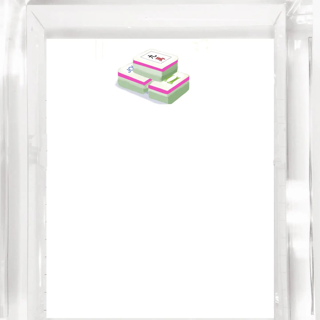 NOTEPAD THREE MAHJONG TILES WITH TRAY