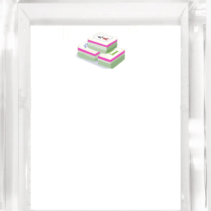 NOTEPAD THREE MAHJONG TILES WITH TRAY