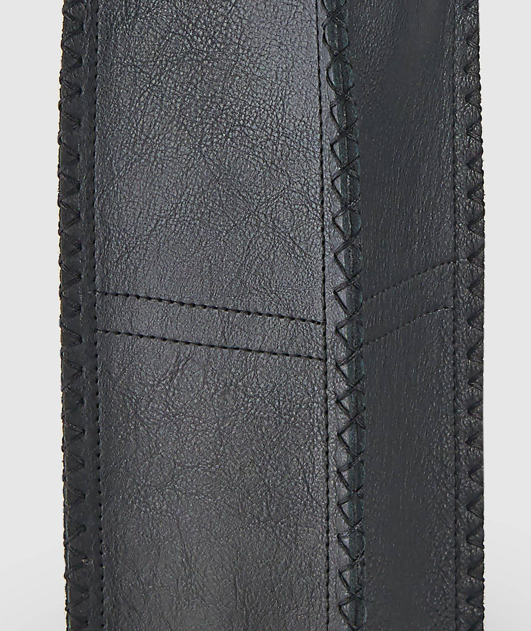 WINE TOTE BLACK LEATHER #22018