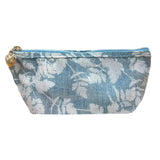 COSMETIC BAG FLORAL DENIM XS