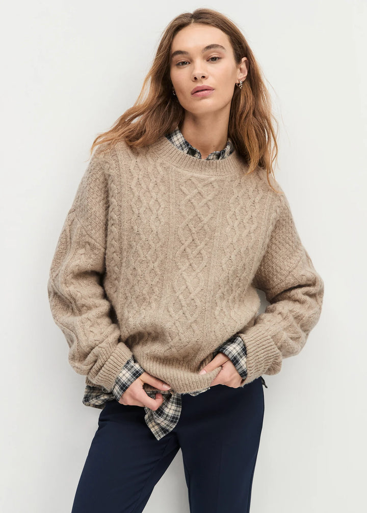 SWEATER OVERSIZED CABLE BASMATI
