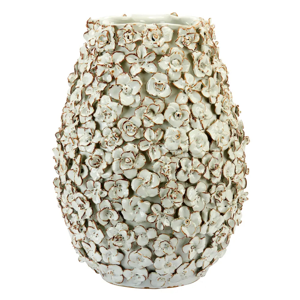 LG VASE FLORAL ARTISAN