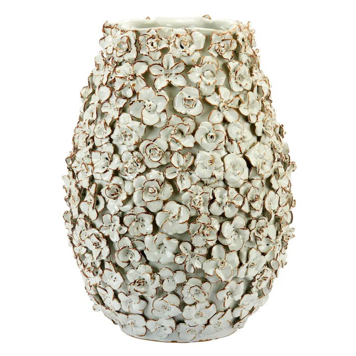 LG VASE FLORAL ARTISAN