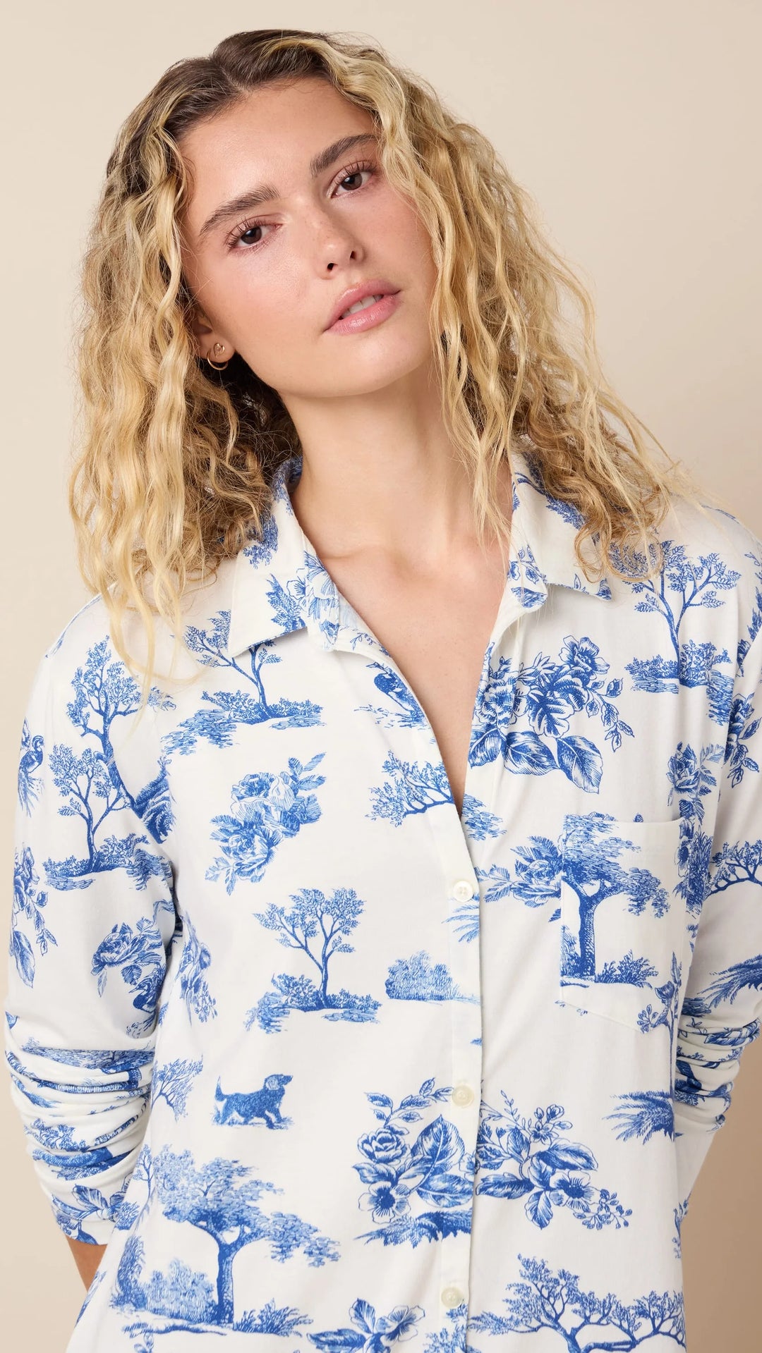 NIGHT SHIRT FIELD & FEATHER PIMA KNIT