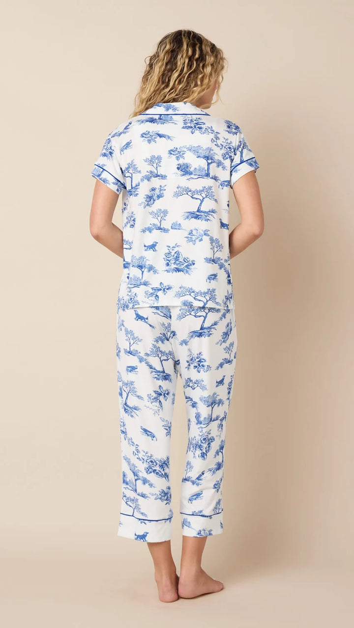 PAJAMA SET CAPRI HOLLY JOLLY WHITE FLANNEL