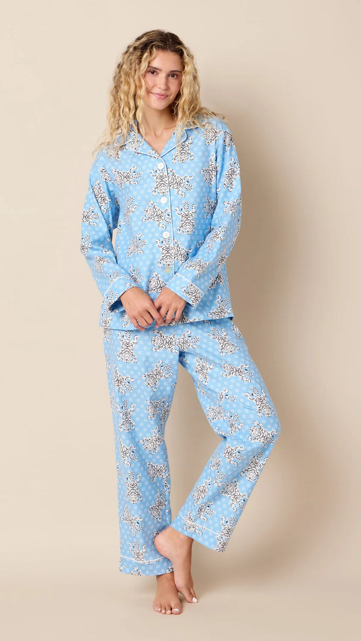 PAJAMA LONG BENGAL BLUE FLANNEL