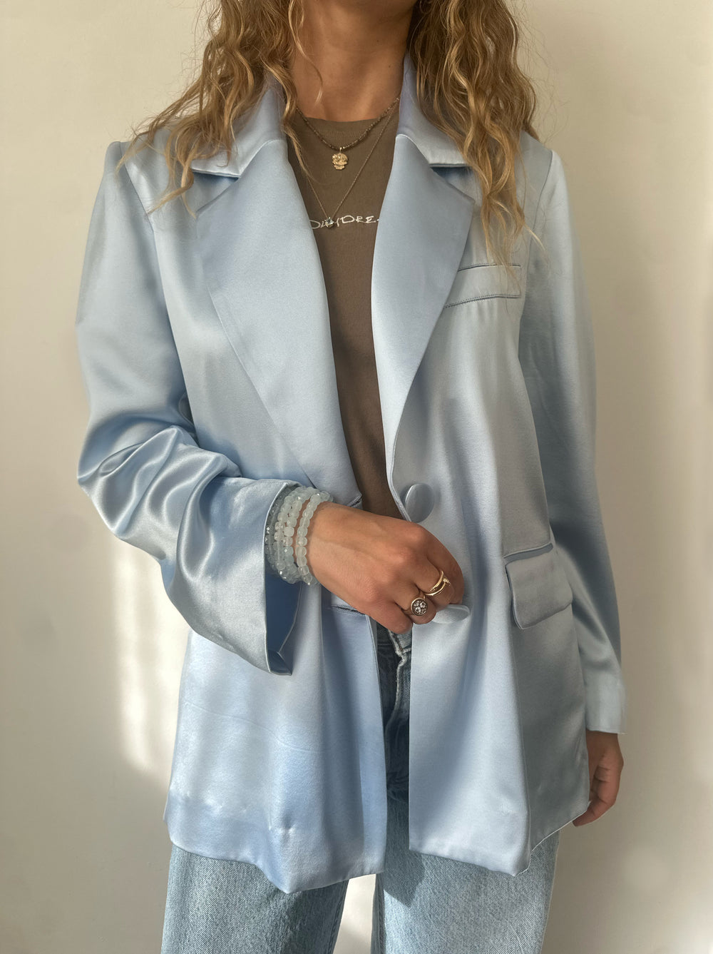 BLAZER FINA CREPE BACK SATIN