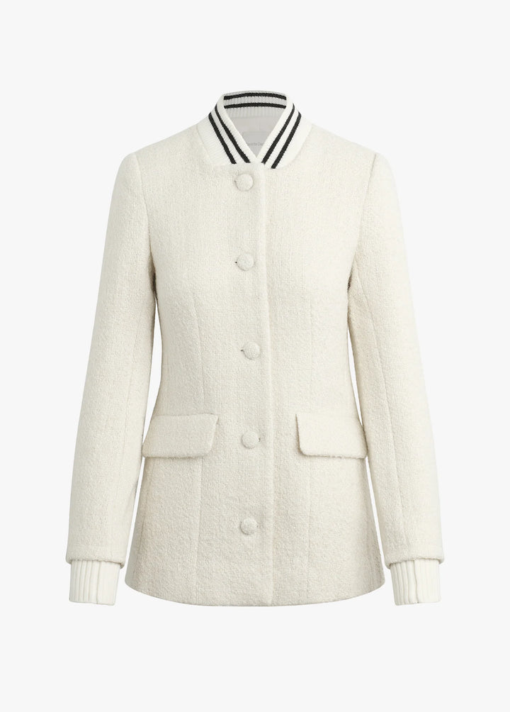 BLAZER VARSITY BOUCLE IVORY
