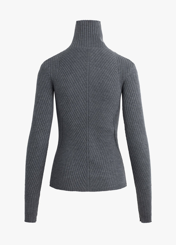 TURTLENECK TOP CHARCOAL