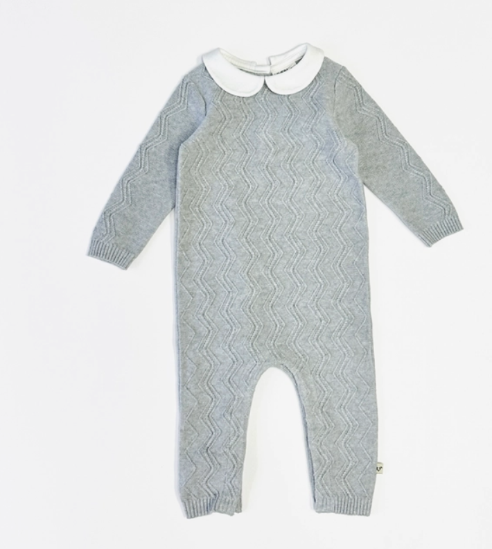 JUMPSUIT CHEVRON HEATHER GREY