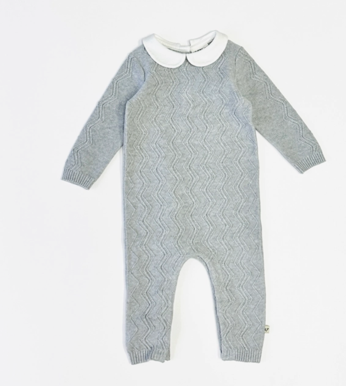 JUMPSUIT CHEVRON HEATHER GREY (Available in 2 Sizes)