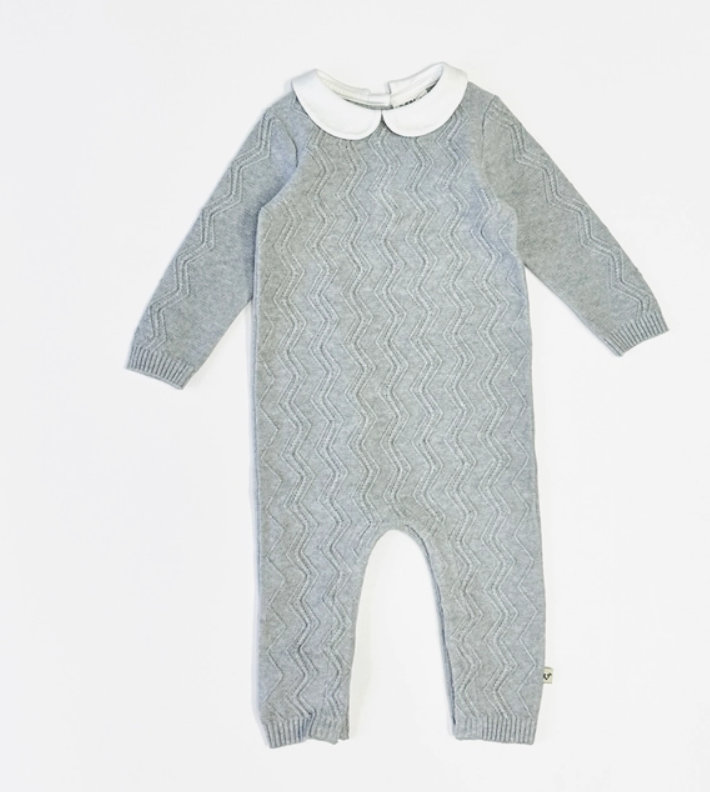 JUMPSUIT CHEVRON HEATHER GREY (Available in 3 Sizes)