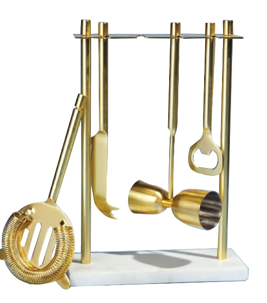 HANGING BAR TOOLS GOLD - SET OF 4 #49472