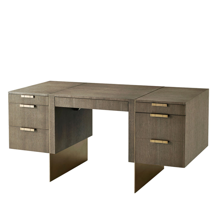 BLOCK DESK WOOD & METAL #72582