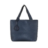 TOTE BAG NAVY W/ METALLIC BLUE