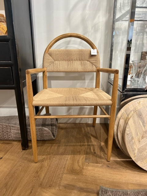 CHAIR NATURAL BLONDE & JUTE #62515