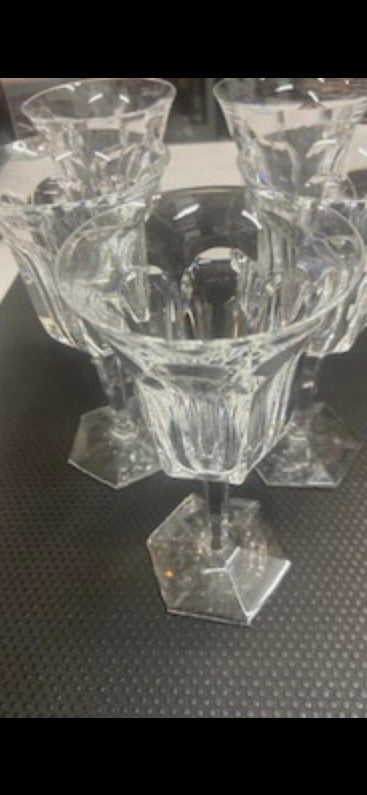 VINTAGE S/4 BACCARAT CRYSTAL GOBLET MALMAISON 1930s