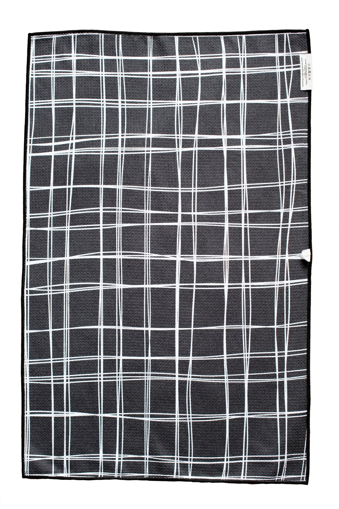 HAND TOWEL FLOWER BLACK WHITE