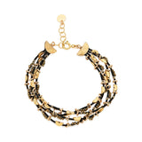 BRACELET FOUR STRAND PYRITE