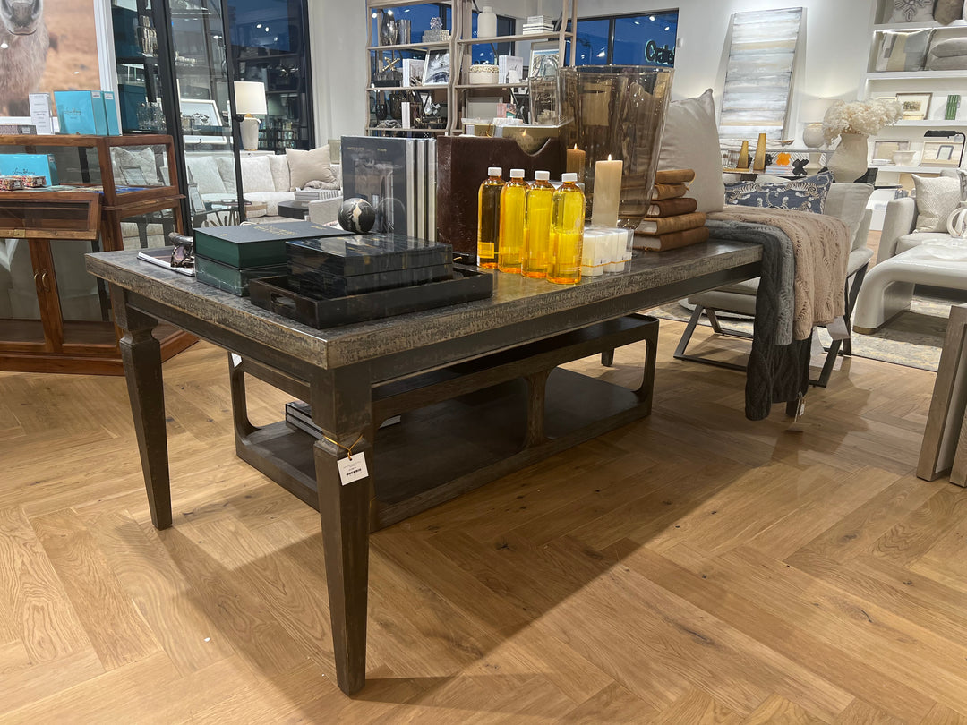 DINING TABLE BLACK WITH DARK BANDING #70053