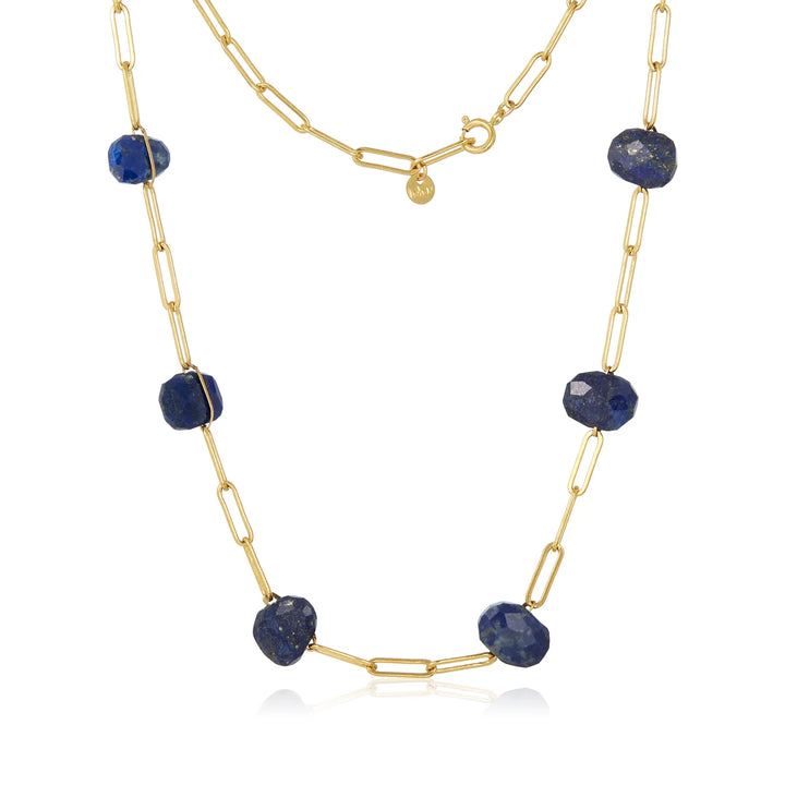 NECKLACE LAPIS WIRED PAPERCLIP