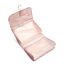 TOILETRY HANGING CASE PINK PINSTRIPE