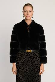 JACKET FAUX FUR ABRIL BLACK