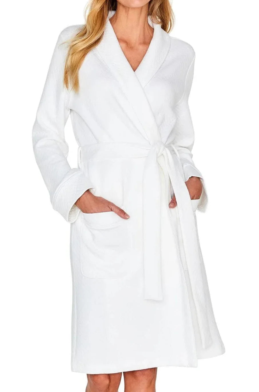 ROBE KELLY SHORT JACQUARD WHITE