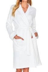 KELLY SHORT ROBE JACQUARD WHITE