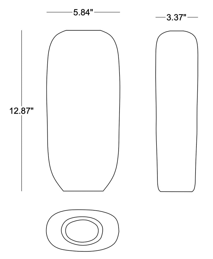 VASE TAPERED  BEIGE GLASS